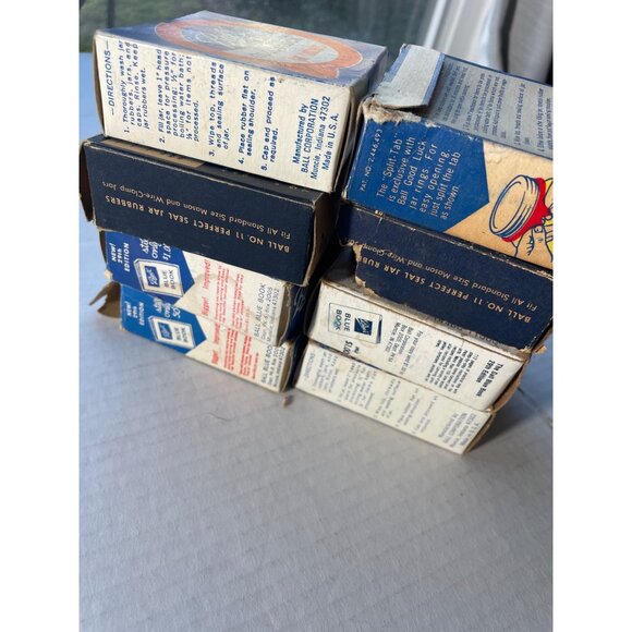 Vintage Ball Rubbers Mason Canning Fruit Jars Lot Jar Rubbers 8 Boxes NOS Collec - Picture 5 of 7